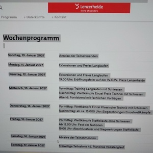 Wochenprogramm Lenzerheide